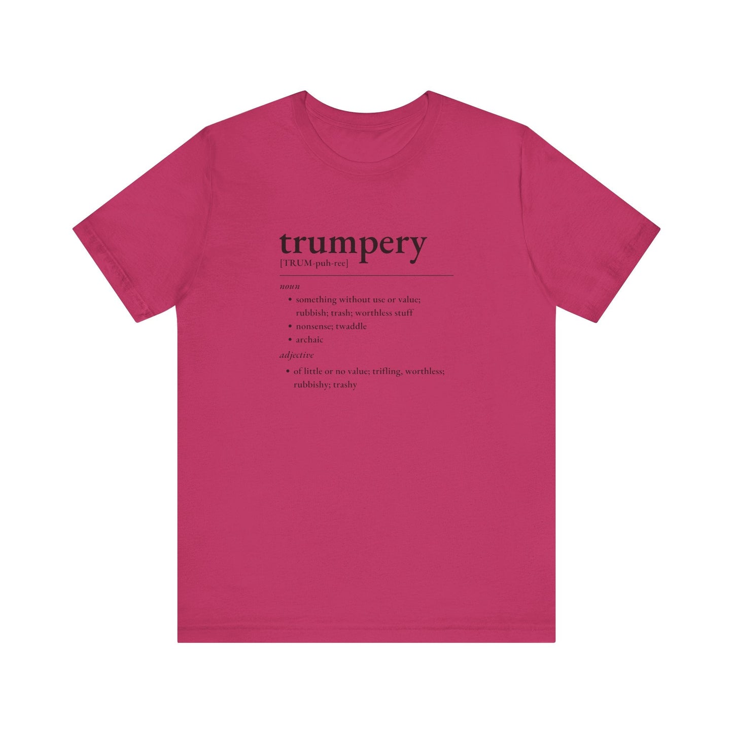 Nerd Word T-Shirt 'Trumpery' - Bella + Canvas 3001 - Nerdy by Nature