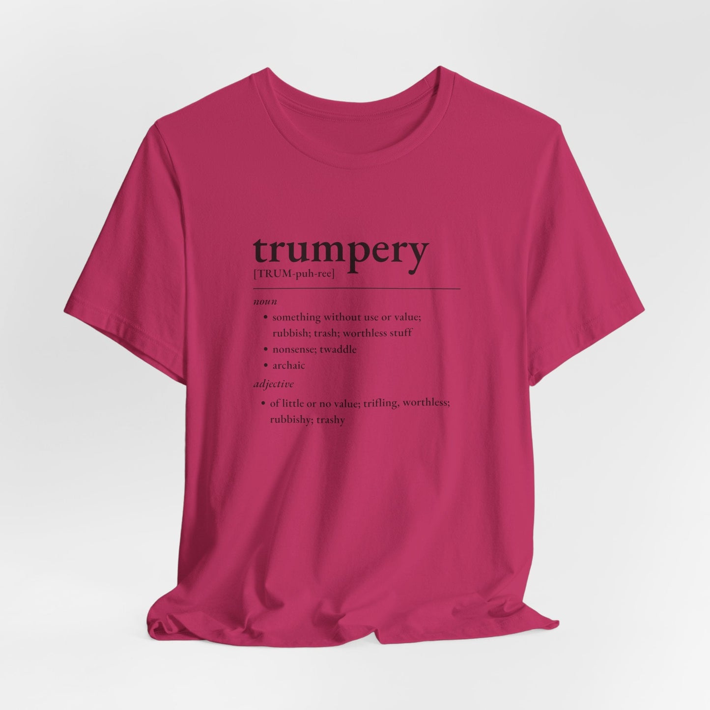 Nerd Word T-Shirt 'Trumpery' - Bella + Canvas 3001 - Nerdy by Nature