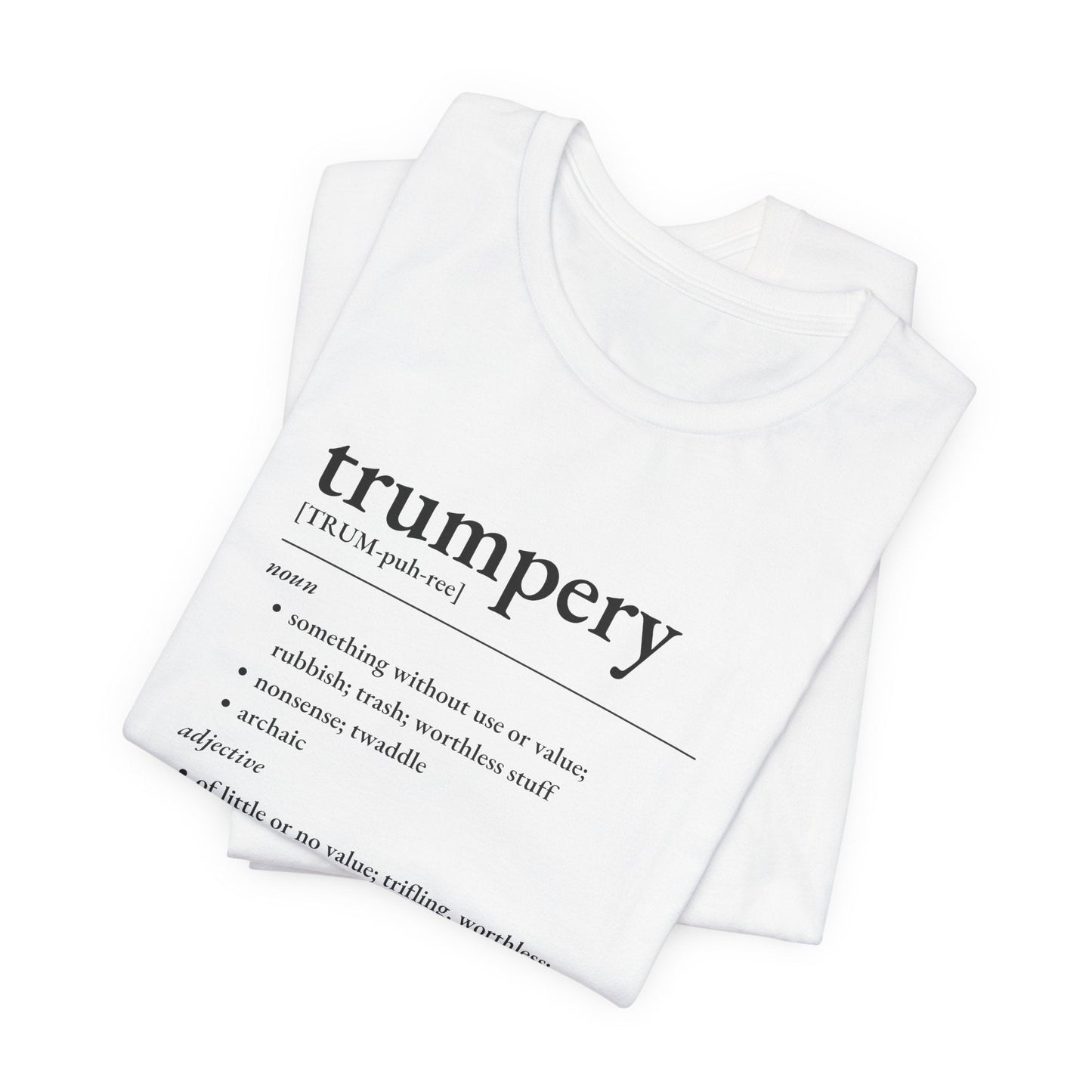 Nerd Word T-Shirt 'Trumpery' - Bella + Canvas 3001 - Nerdy by Nature