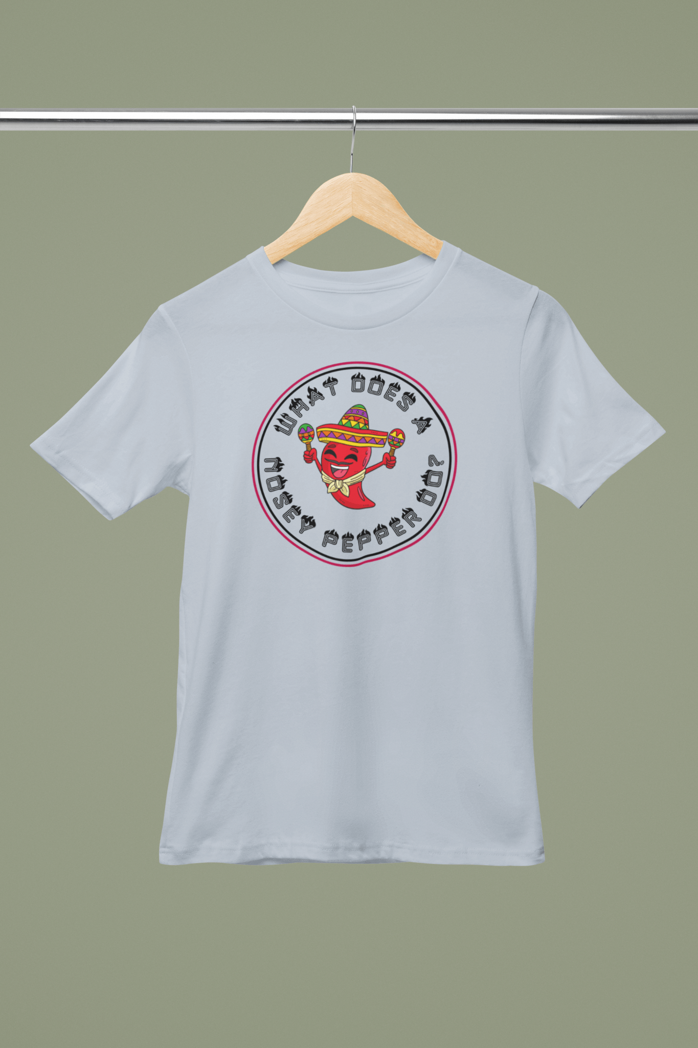 What Does a Nosey Pepper Do? - Funny Shirt - Dad Joke - Gift Shirt - Bella + Canvas 3001 Dad Joke Shirt - Nerdy by Nature