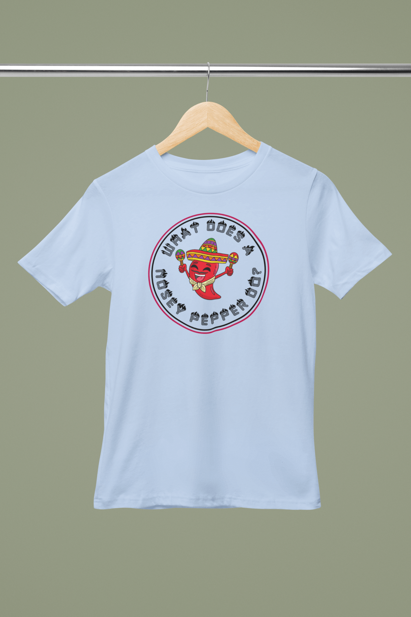 What Does a Nosey Pepper Do? - Funny Shirt - Dad Joke - Gift Shirt - Bella + Canvas 3001 Dad Joke Shirt - Nerdy by Nature