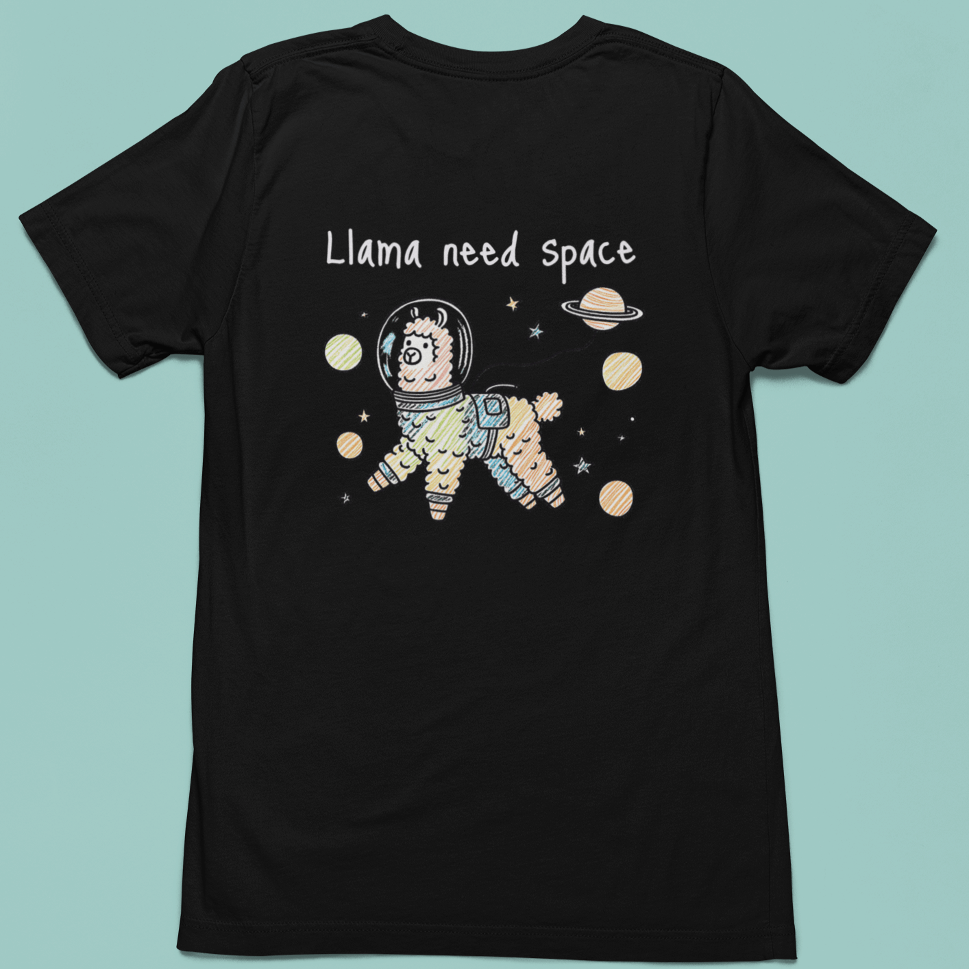 Llama Need Space - Funny Shirt - Dad Joke - Gift Shirt - Bella + Canvas 3001 Dad Joke Shirt - Nerdy by Nature