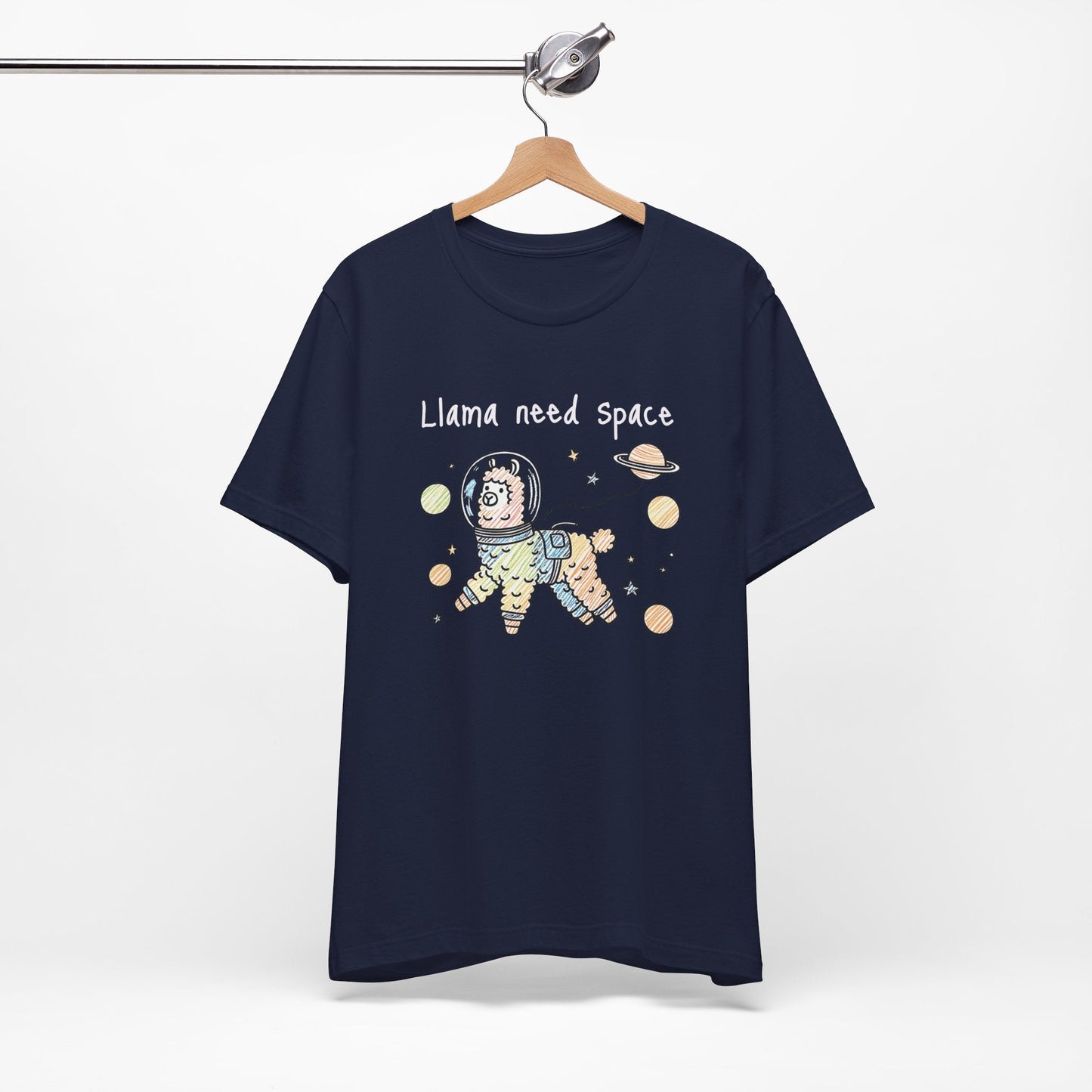 Llama Need Space - Funny Shirt - Dad Joke - Gift Shirt - Bella + Canvas 3001 Dad Joke Shirt - Nerdy by Nature