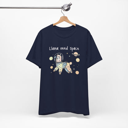 Llama Need Space - Funny Shirt - Dad Joke - Gift Shirt - Bella + Canvas 3001 Dad Joke Shirt - Nerdy by Nature