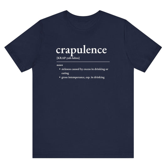 Nerd Word T - Shirt 'Crapulence' - Bella + Canvas 3001 - Nerdy by Nature