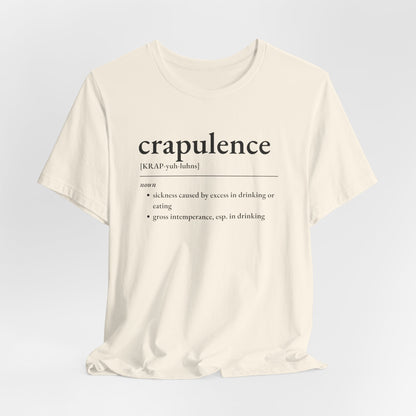 Nerd Word T - Shirt 'Crapulence' - Bella + Canvas 3001 - Nerdy by Nature