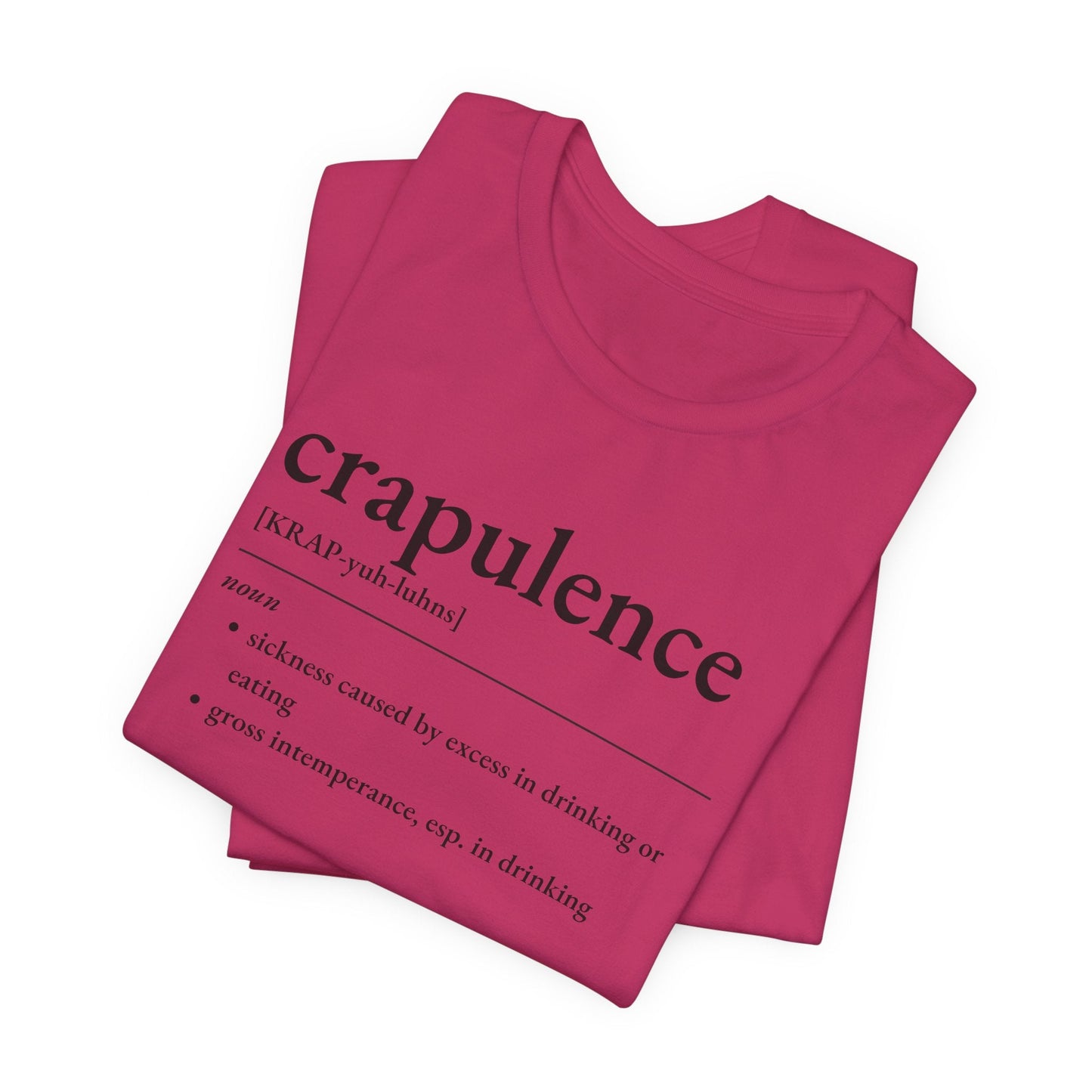 Nerd Word T - Shirt 'Crapulence' - Bella + Canvas 3001 - Nerdy by Nature