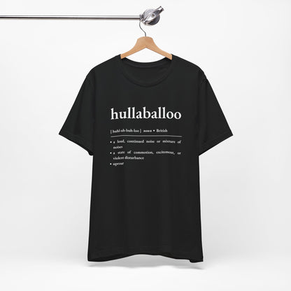 Nerd Word T - Shirt 'Hullaballoo' - Bella + Canvas 3001 - Nerdy by Nature