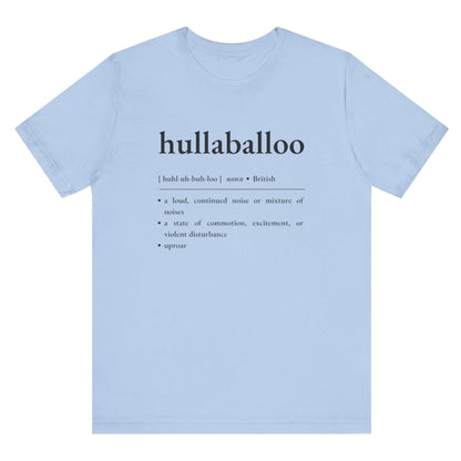 Nerd Word T - Shirt 'Hullaballoo' - Bella + Canvas 3001 - Nerdy by Nature