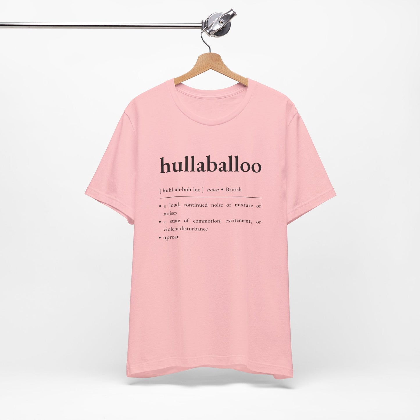 Nerd Word T - Shirt 'Hullaballoo' - Bella + Canvas 3001 - Nerdy by Nature