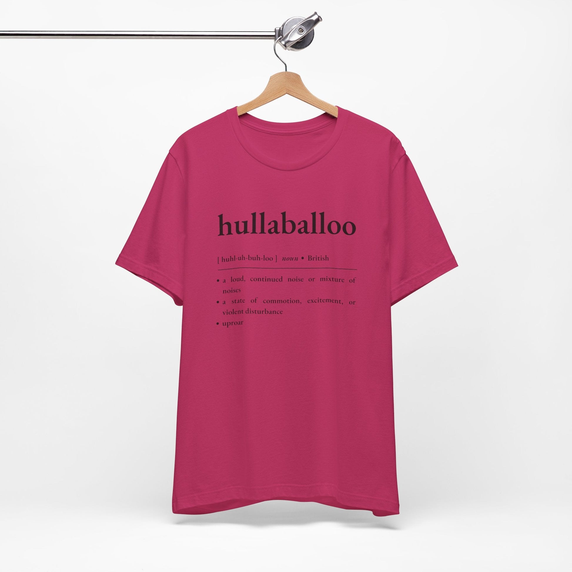 Nerd Word T - Shirt 'Hullaballoo' - Bella + Canvas 3001 - Nerdy by Nature