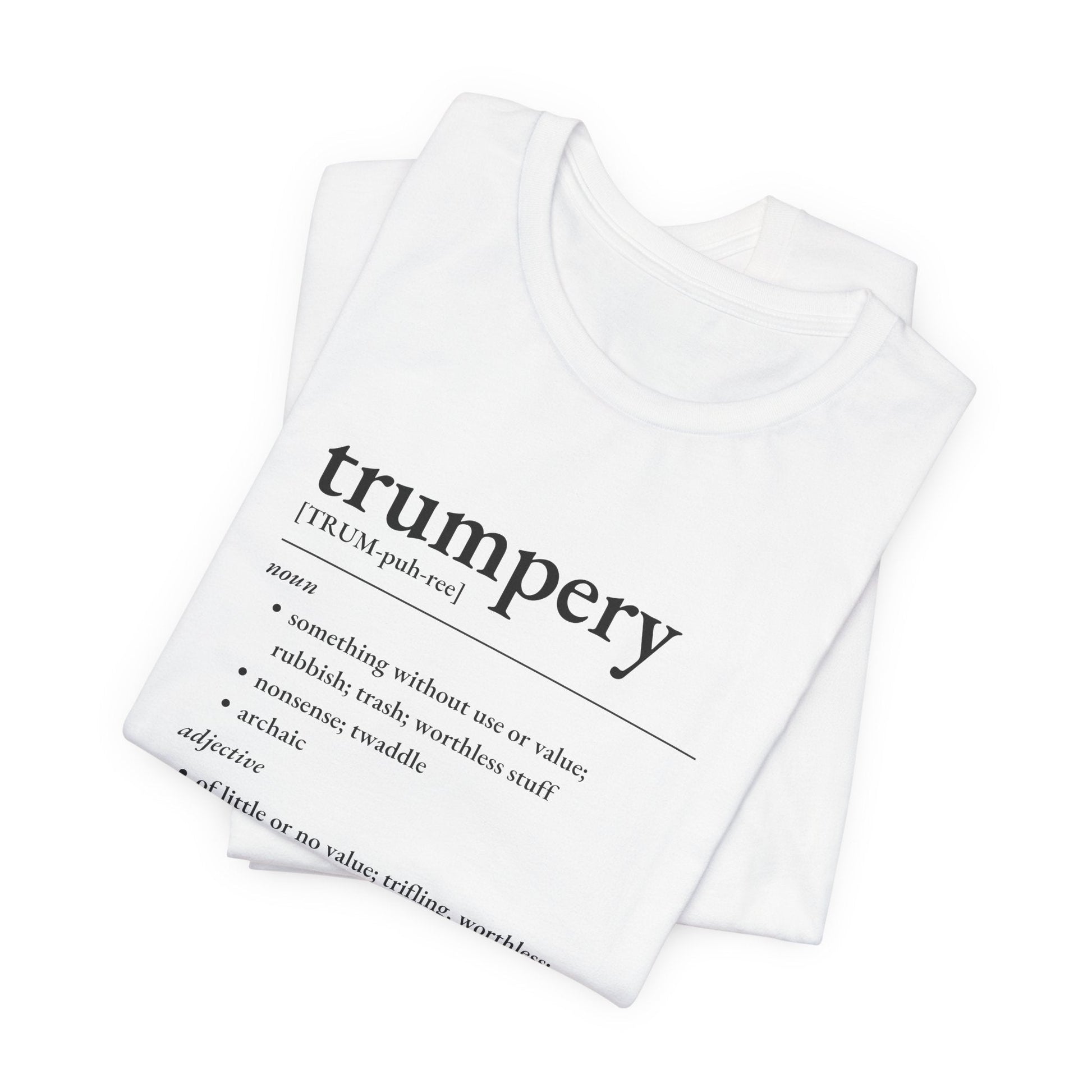 Nerd Word T-Shirt 'Trumpery' - Bella + Canvas 3001 - Nerdy by Nature